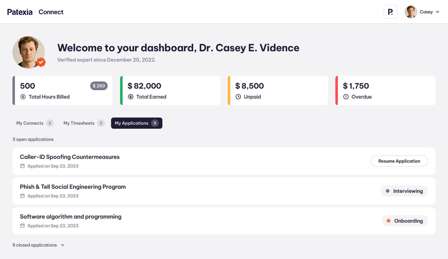 Expert Connect Dashboard