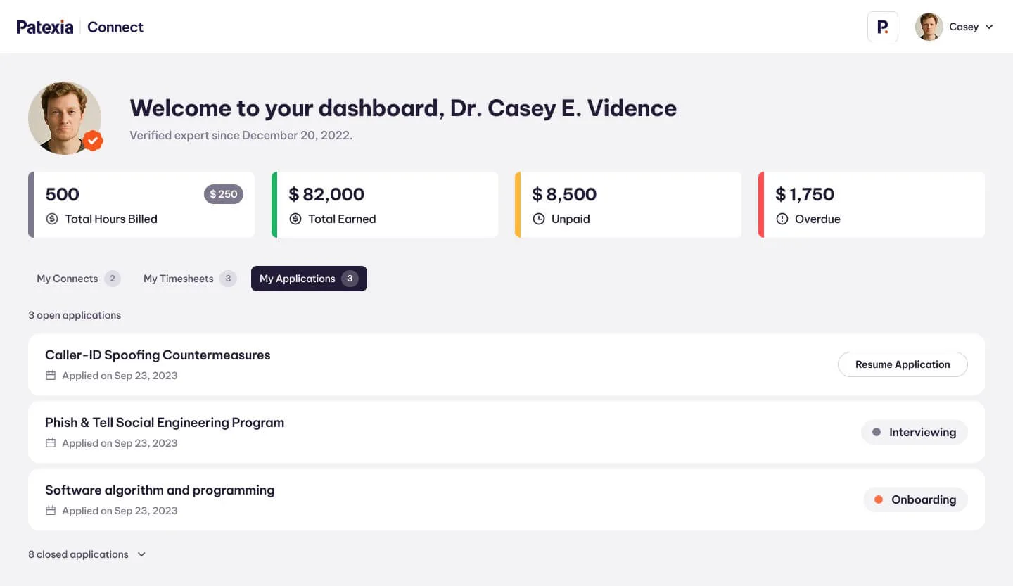 Expert Connect Dashboard