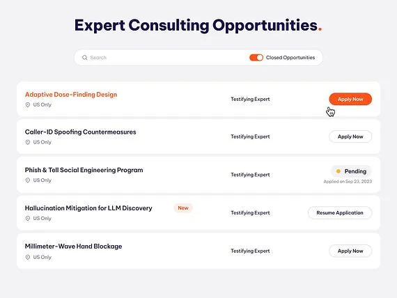 Expert Connect Job Board for Experts